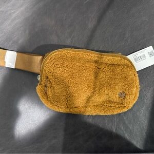 New Lululemon fleece belt bag in camel color